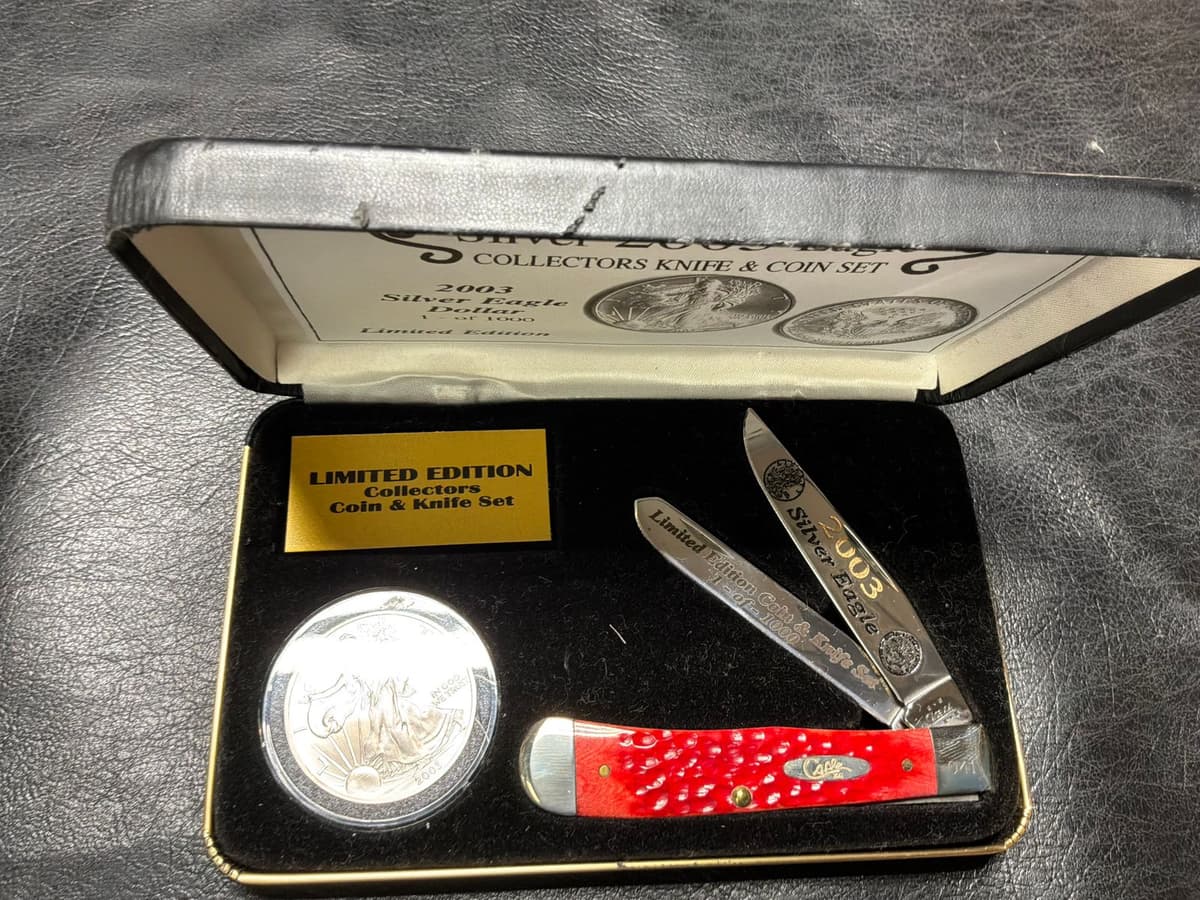 Case XX 2003 Silver Eagle Trapper & Coin Set